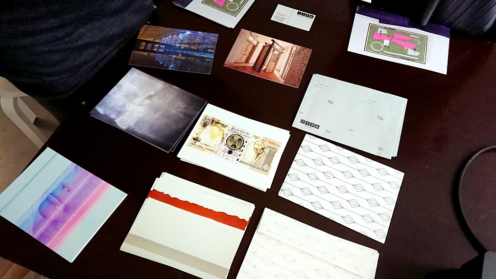 TIFA Working Studios postcards presentation